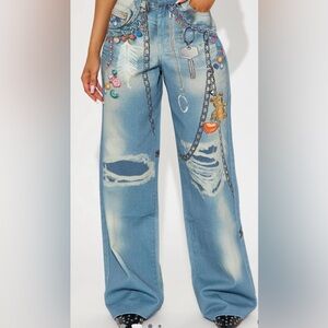 NWT charm print jeans.